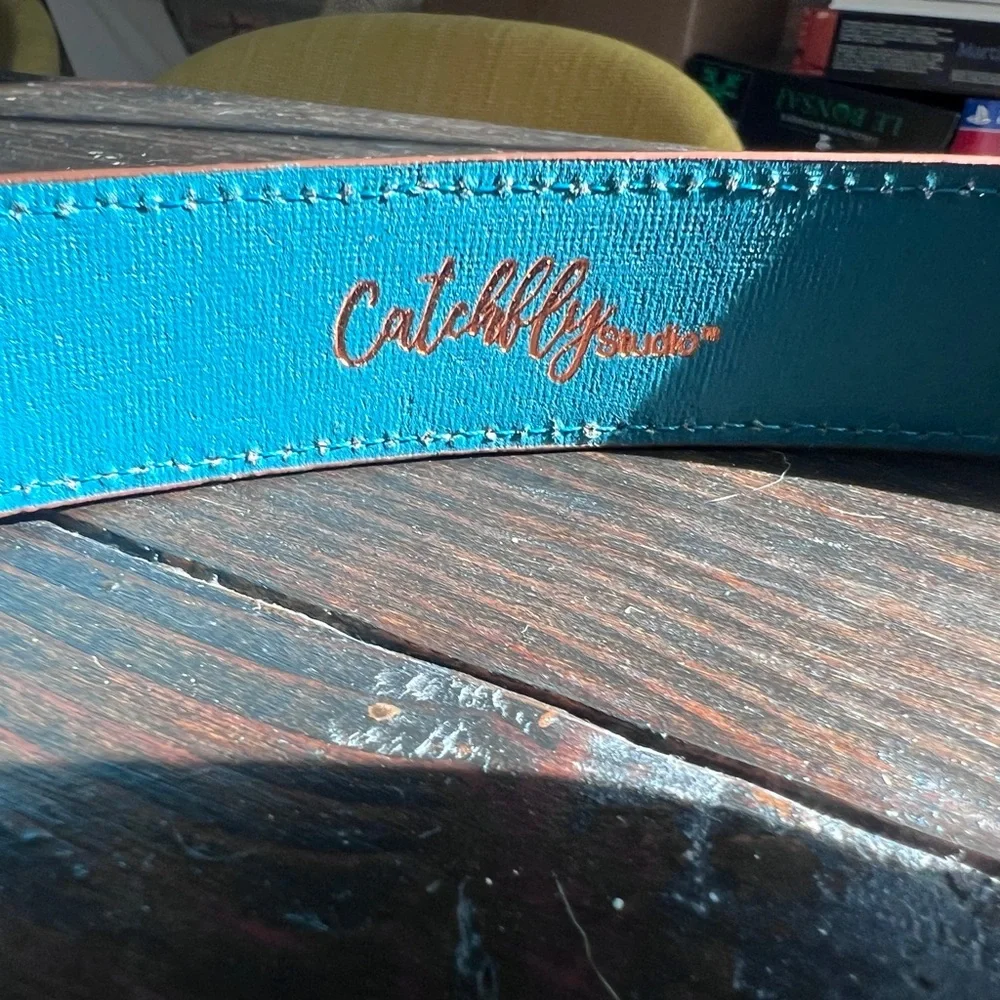 Catchfly Girl's Light Tan Tooled Belt